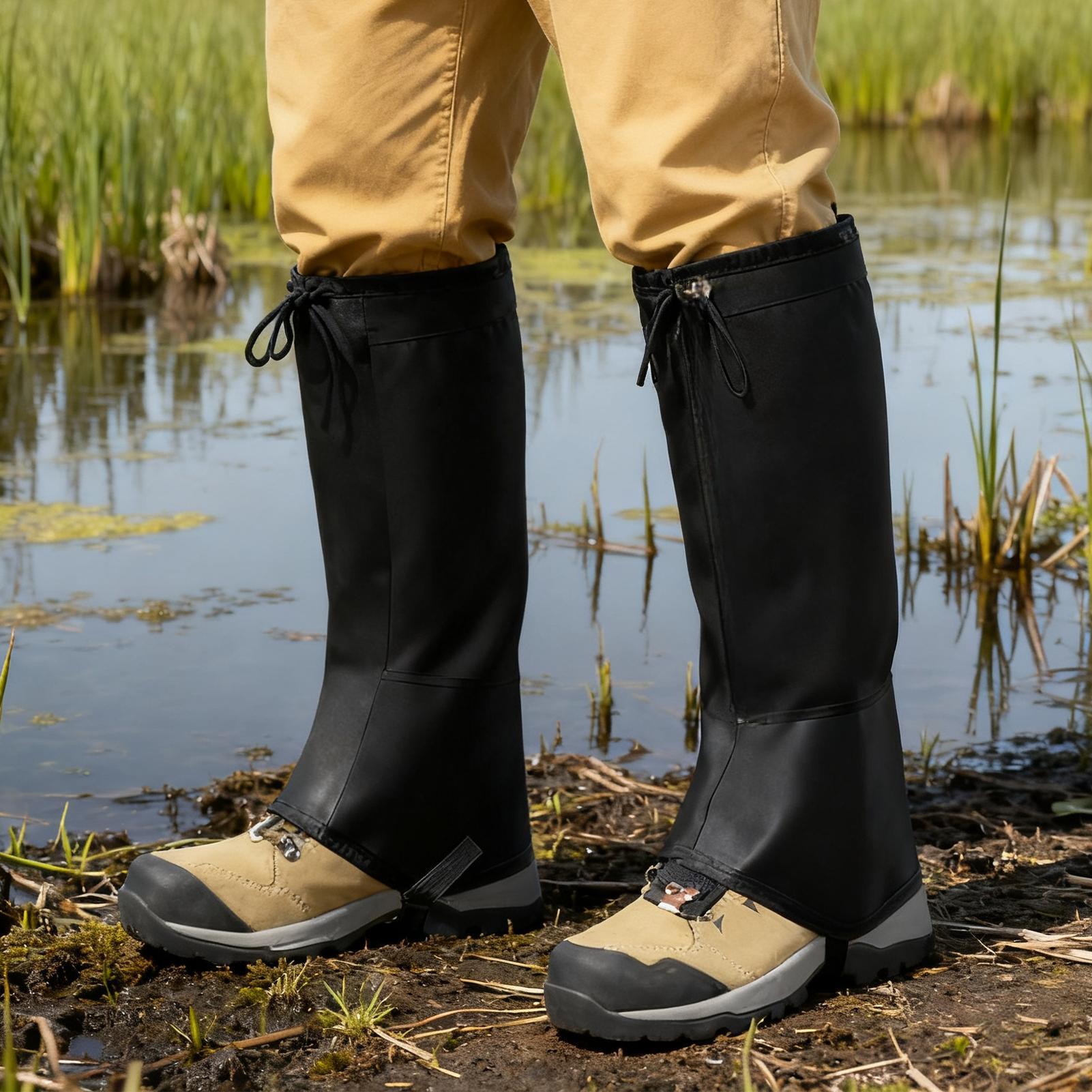 Running Gear In Rain - new Hiking Waterproof Leg Gaiters Adjustable