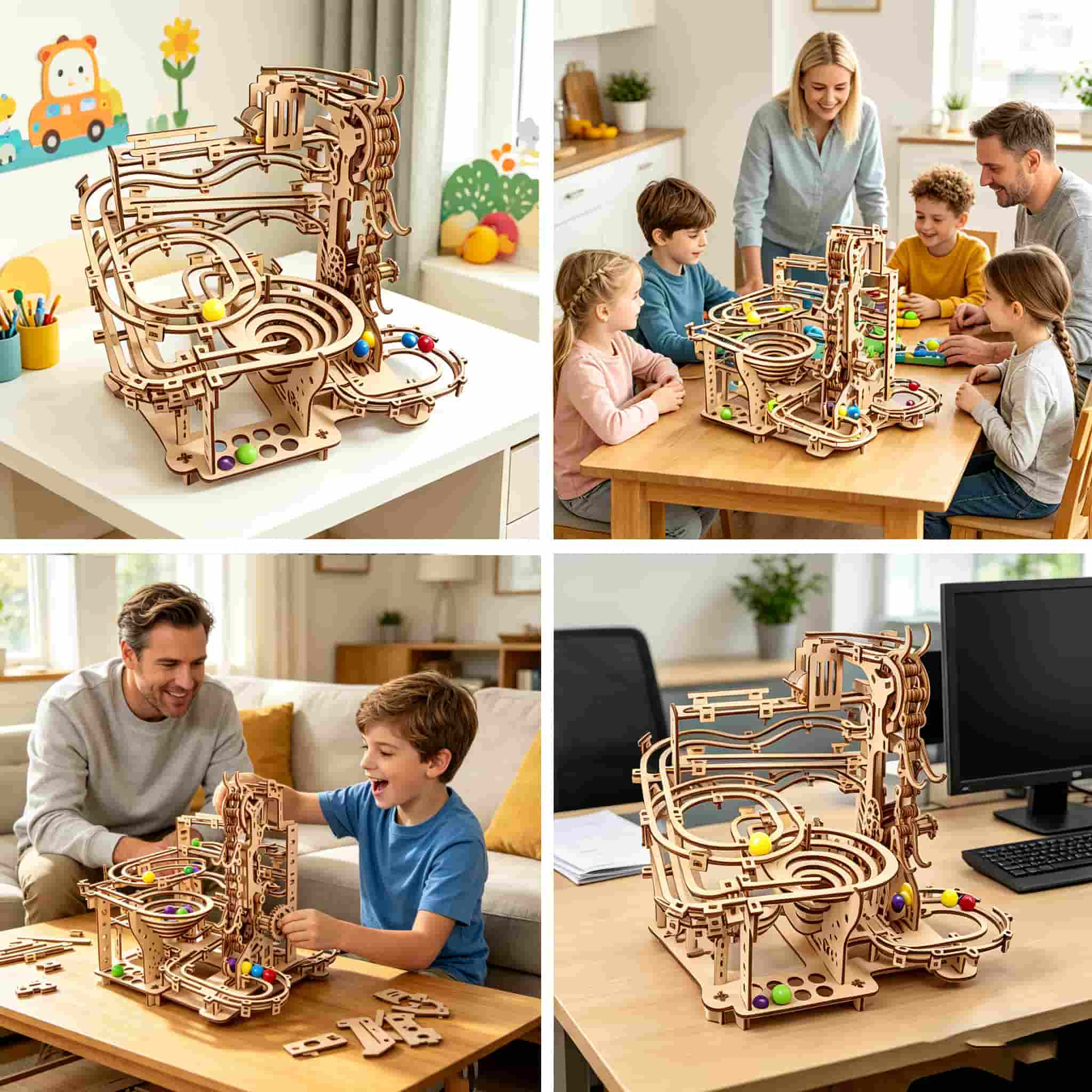 Mechanical Marble Run 3D Woode - Running Gear Track 评论和价格