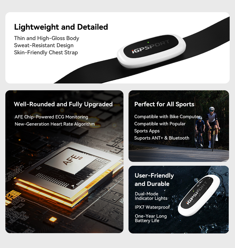 IGPSPORT HR50 Heart Rate Monit - Heart Rate Strap Chest 评论和价格