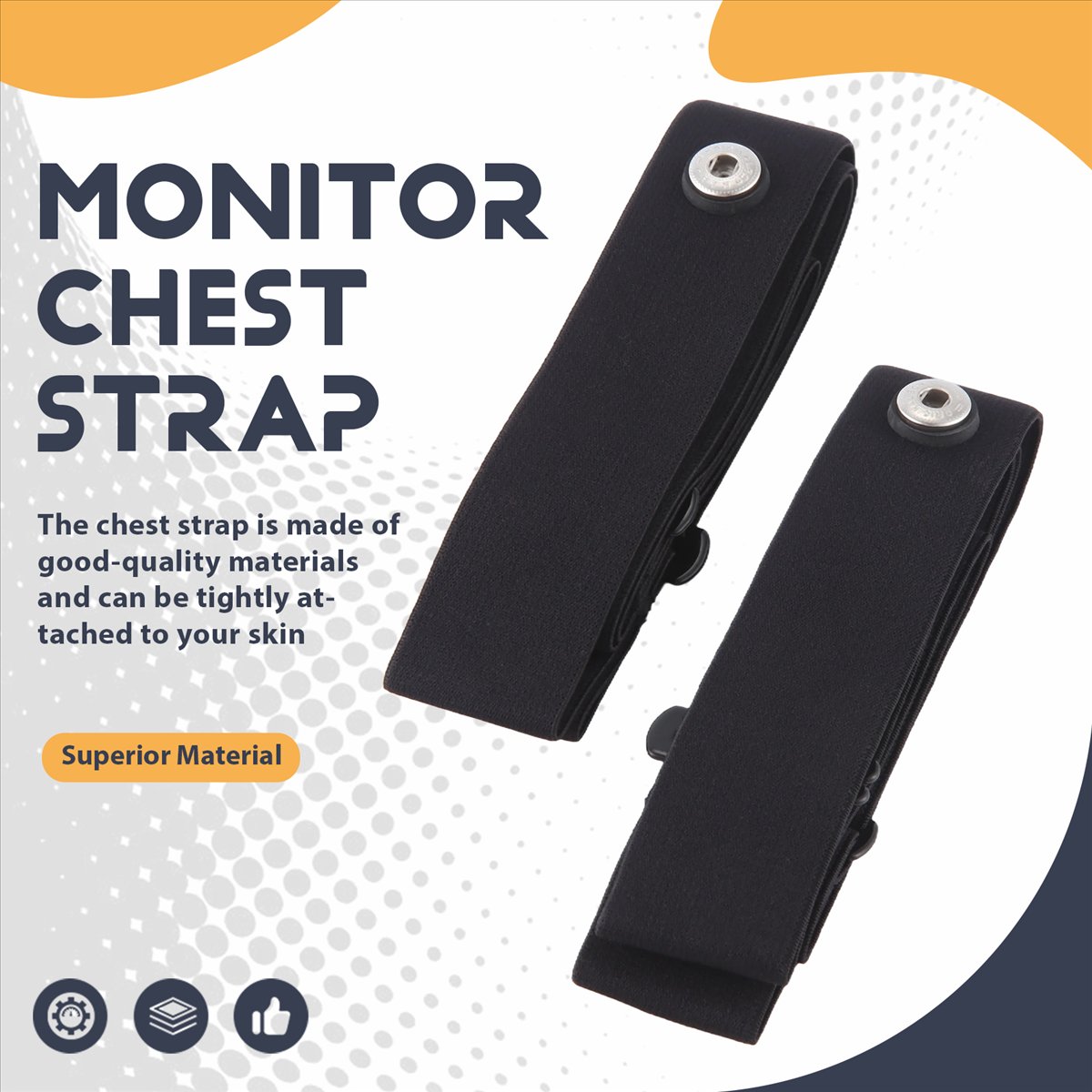 AA83 2Pcs Elastic Heart Rate C - Heart Rate Strap Chest 评论和价格