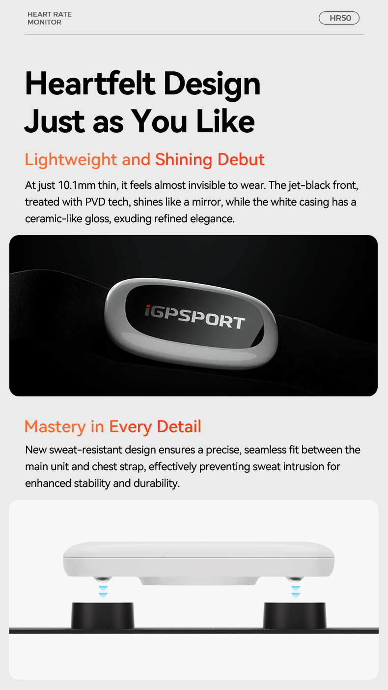 IGPSPORT HR50 Heart Rate Monit - Heart Rate Strap Chest 评论和价格