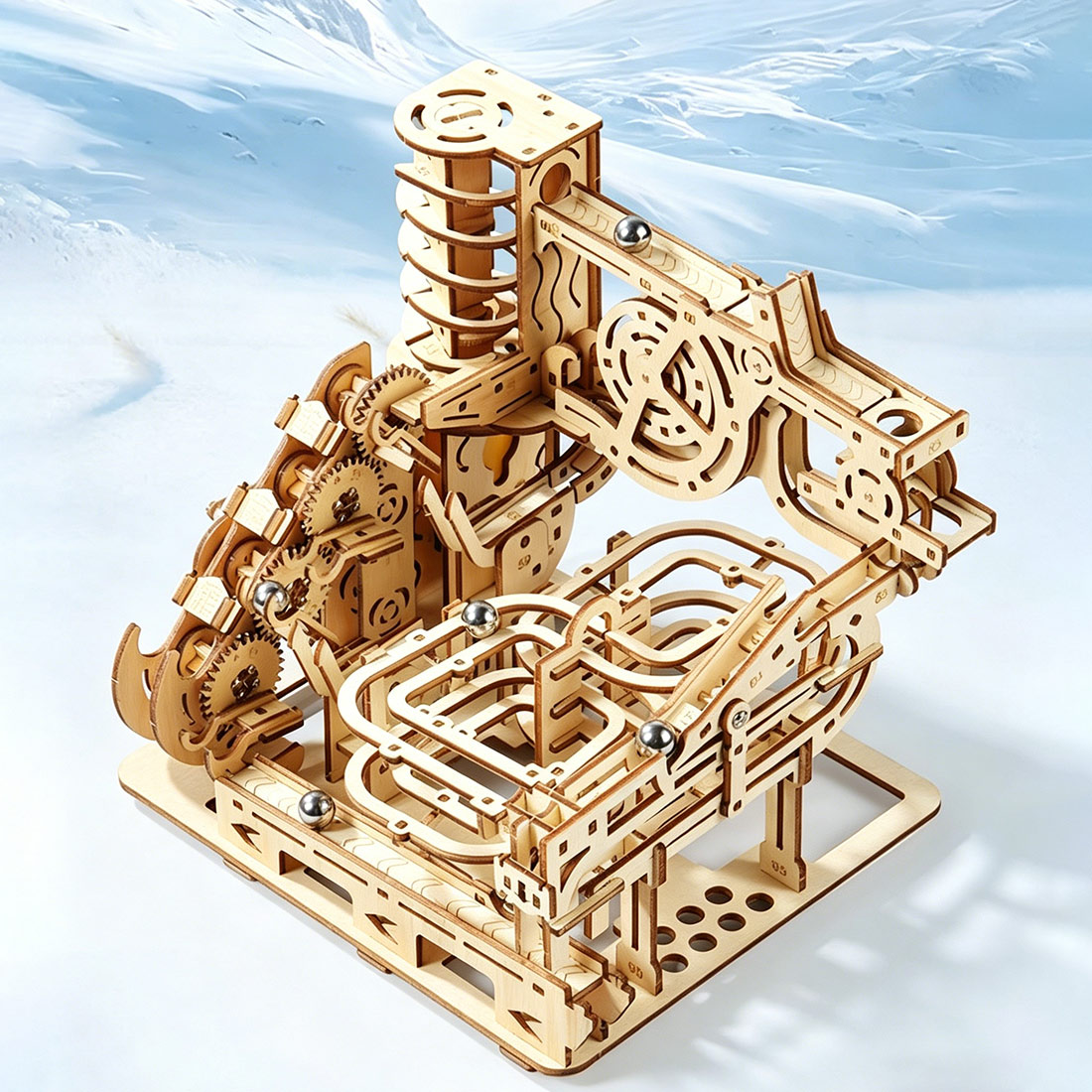 3D Wooden Puzzle Mechanical Ma - Running Gear Track 评论和价格