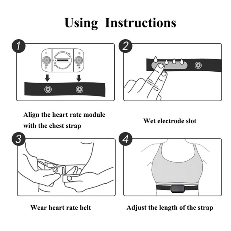 1/2PCS Heart Rate Monitor Ches - Heart Rate Strap Chest 评论和价格